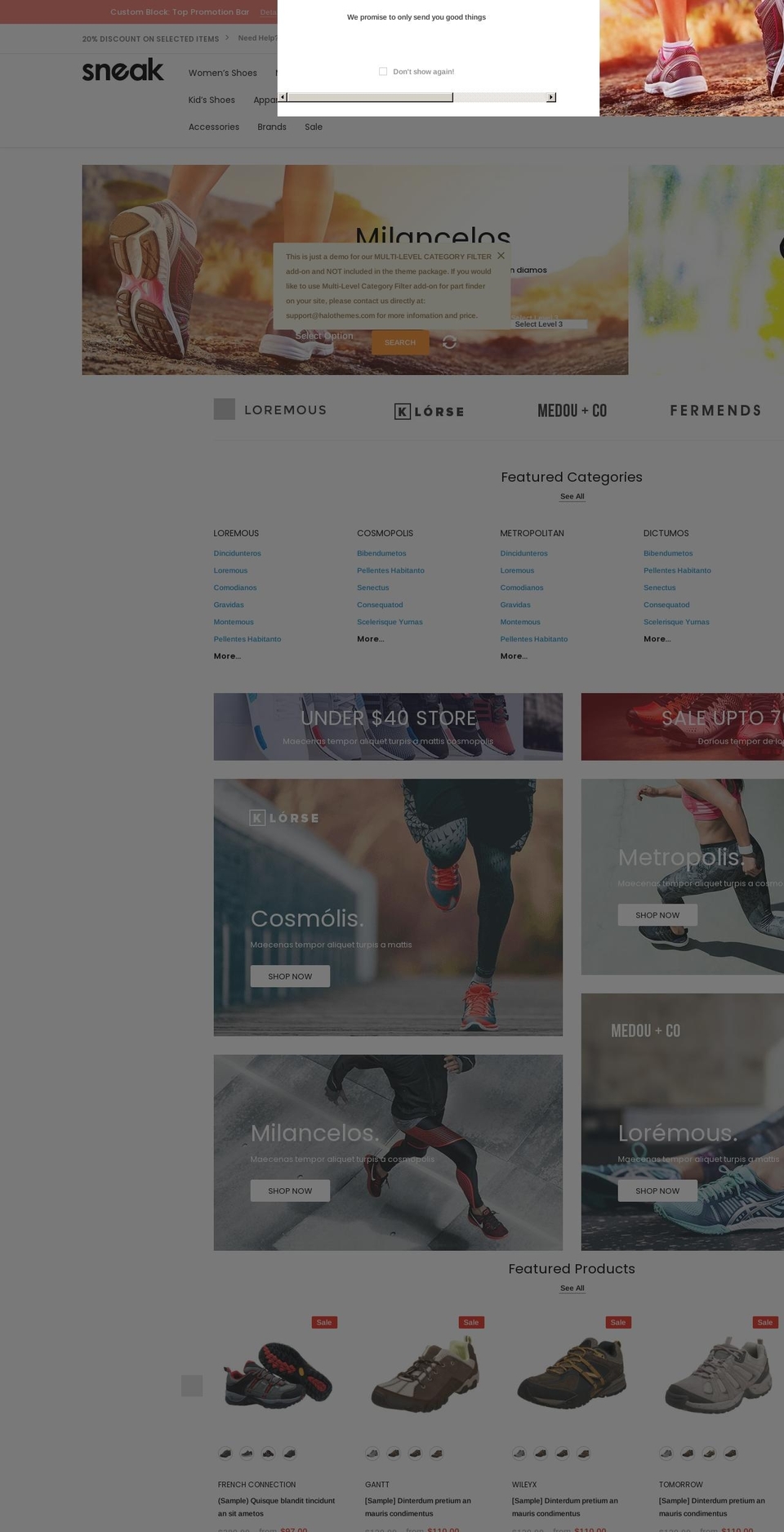 sneake-demo.myshopify.com shopify website screenshot