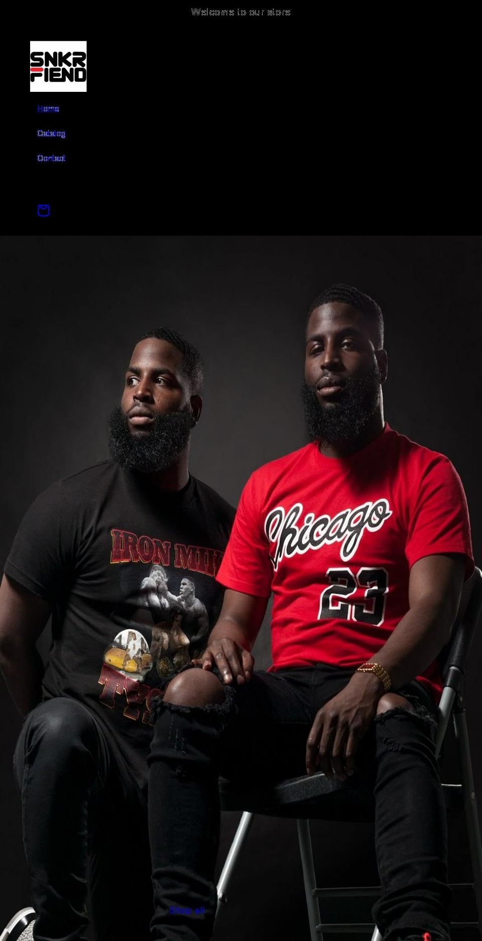 sneakerfiendtees.com shopify website screenshot