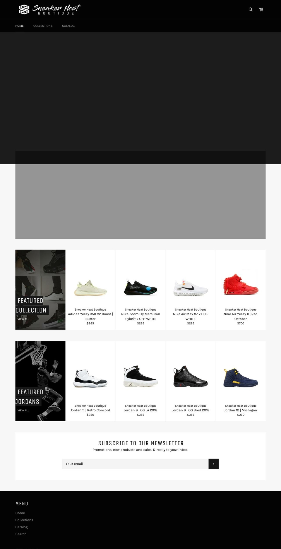 sneakerheatboutique.com — Shopify storefront screenshot