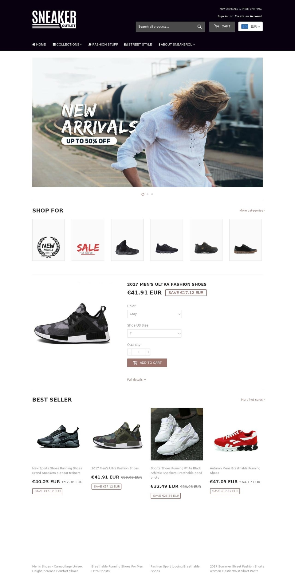 sneakerol.com shopify website screenshot