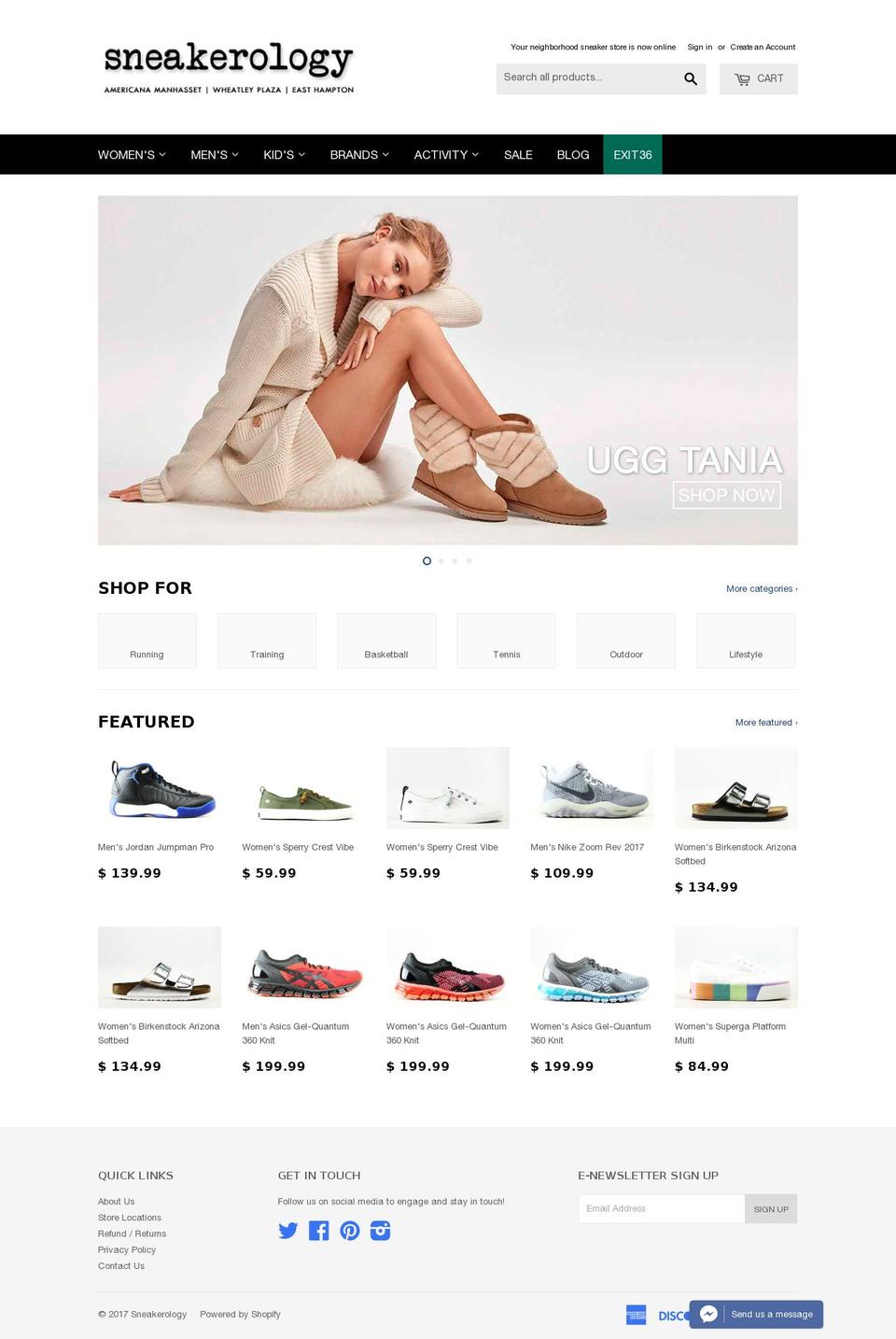 sneakerologyny.com shopify website screenshot
