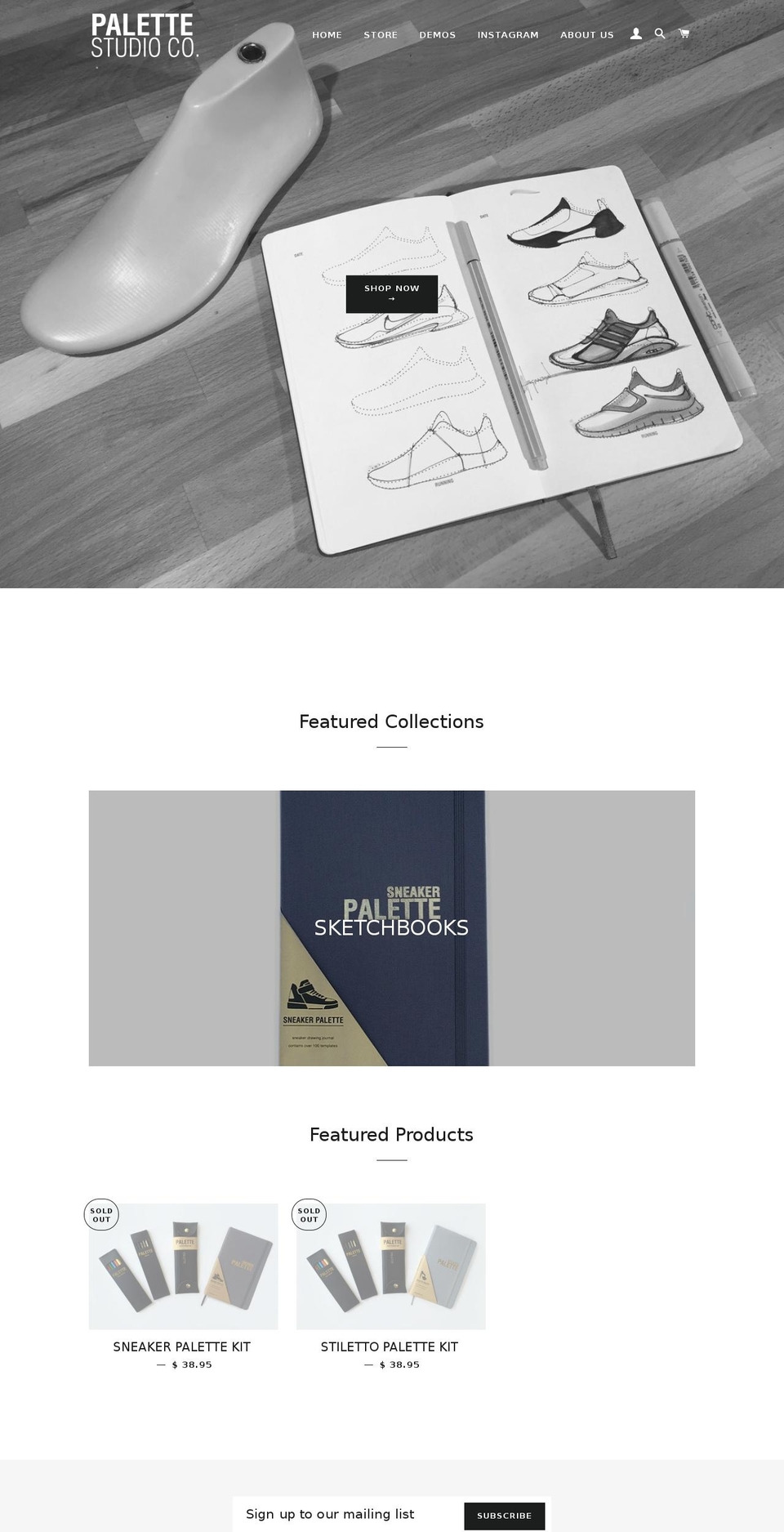 sneakerpalette.com shopify website screenshot
