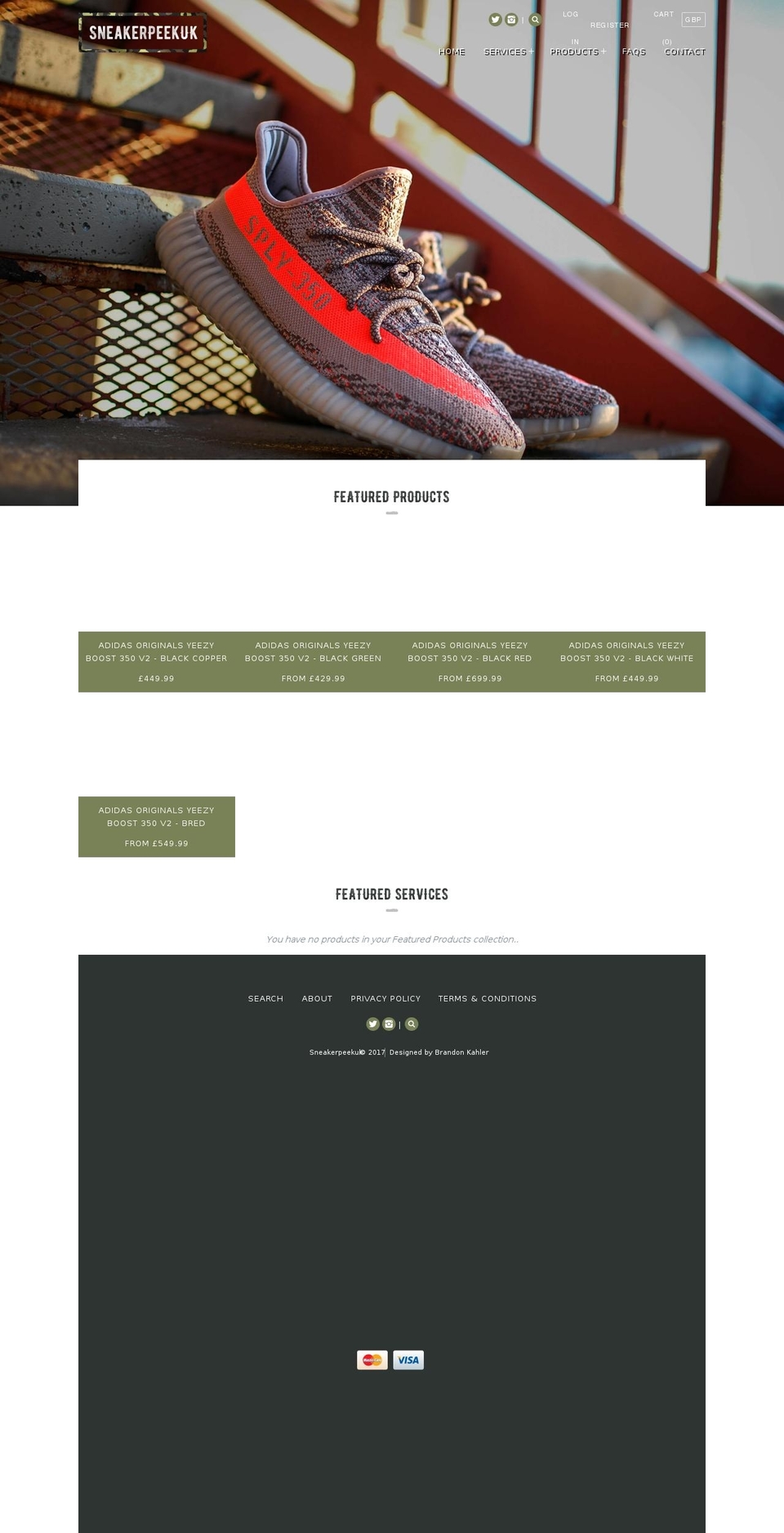 sneakerpeekuk.com shopify website screenshot