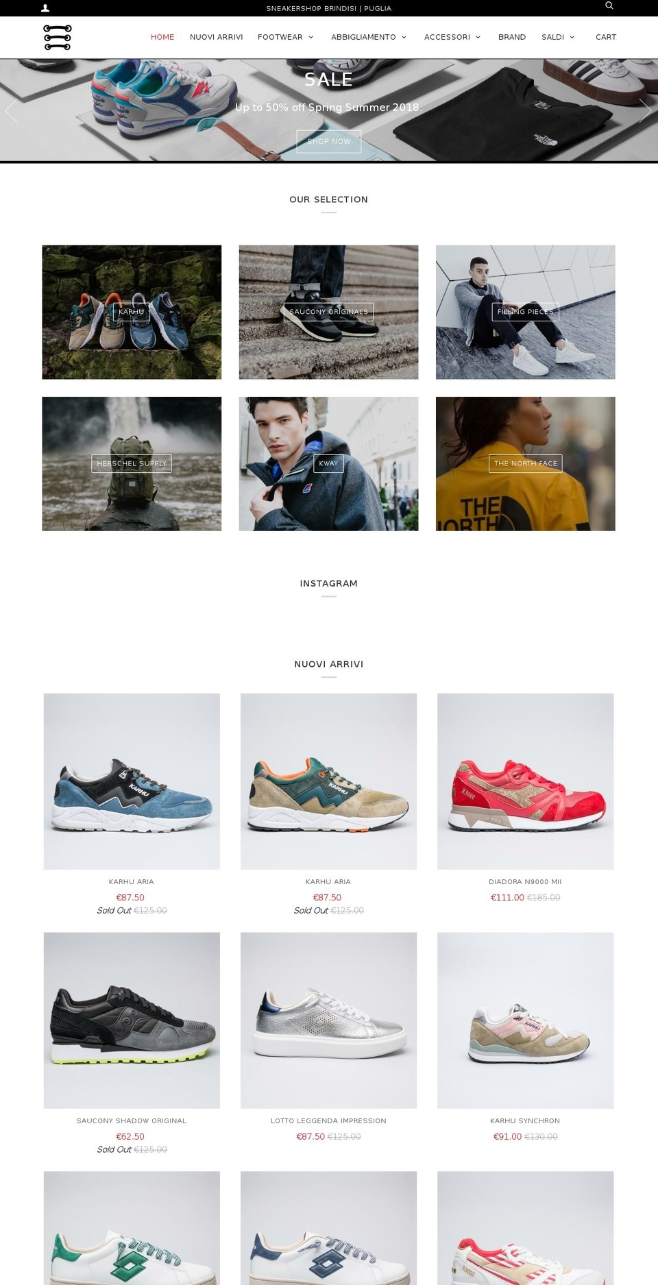 sneakerpumps.it shopify website screenshot