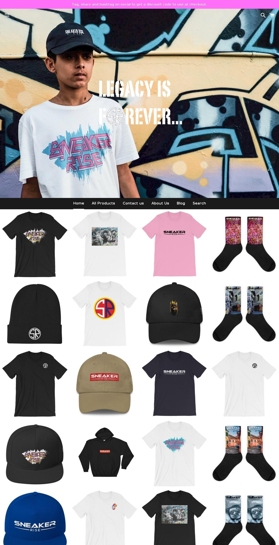 sneakerrise.com.au shopify website screenshot