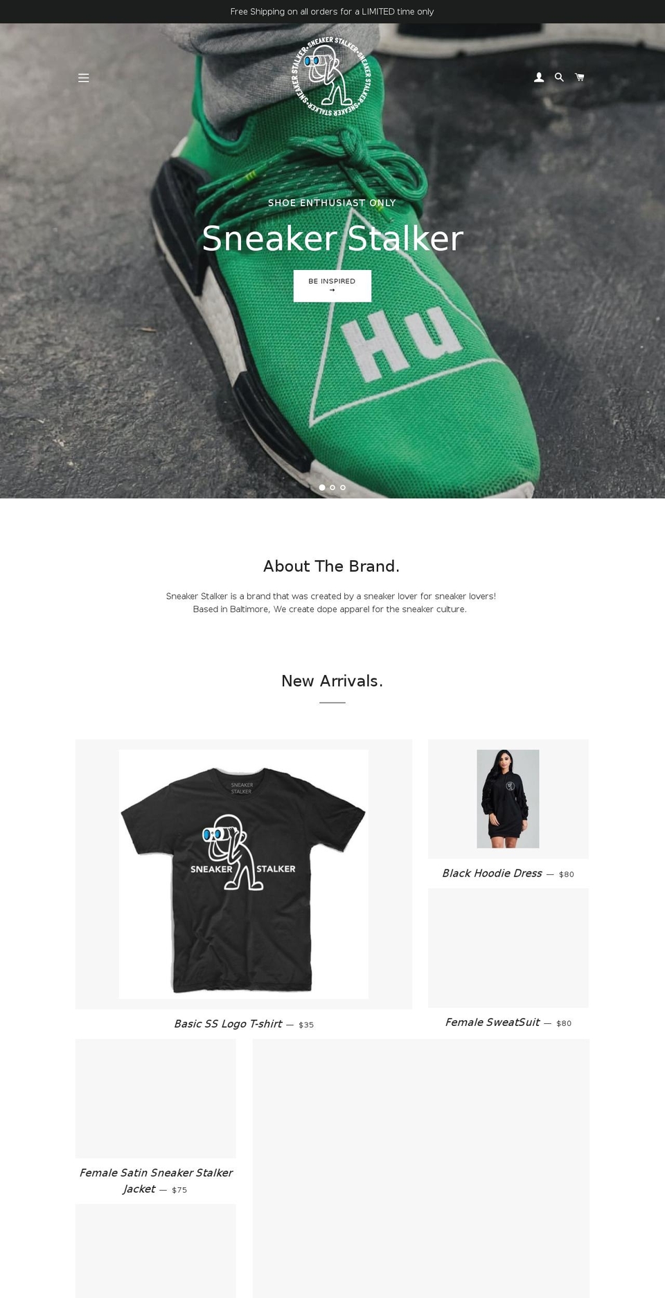 sneakerstalkers.com — Shopify storefront screenshot