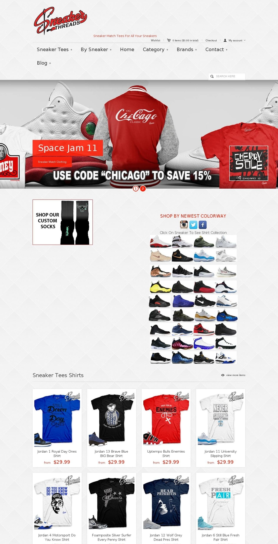 sneakerthreads.com shopify website screenshot