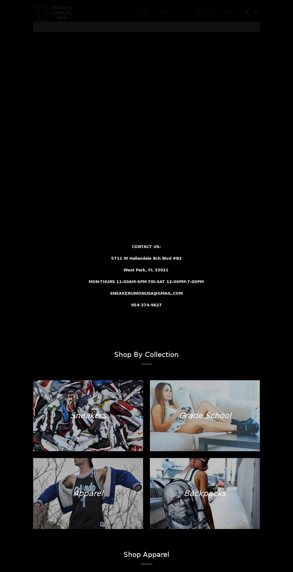 sneakerunionusa.com shopify website screenshot