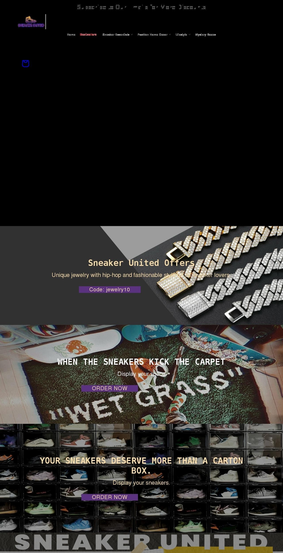 SU Shopify theme site example sneakerunited.com