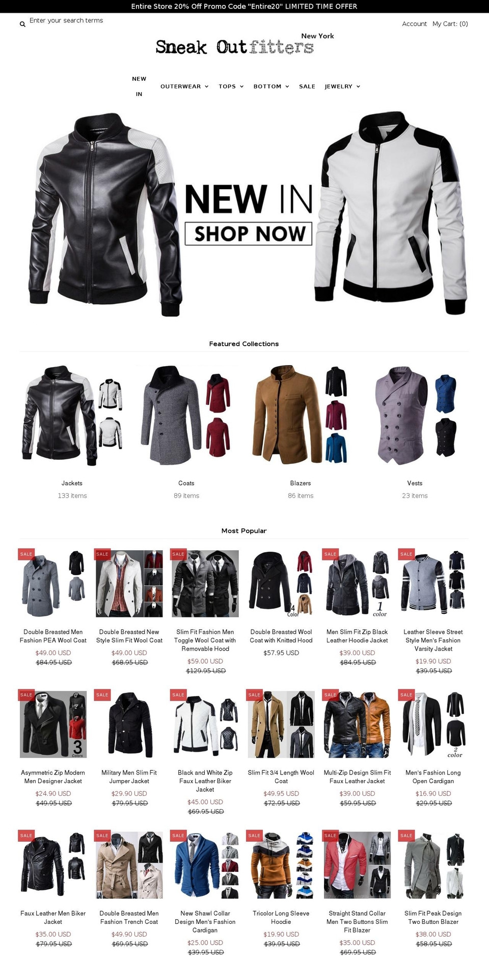 New Vantage Shopify theme site example sneakoutfitters.com