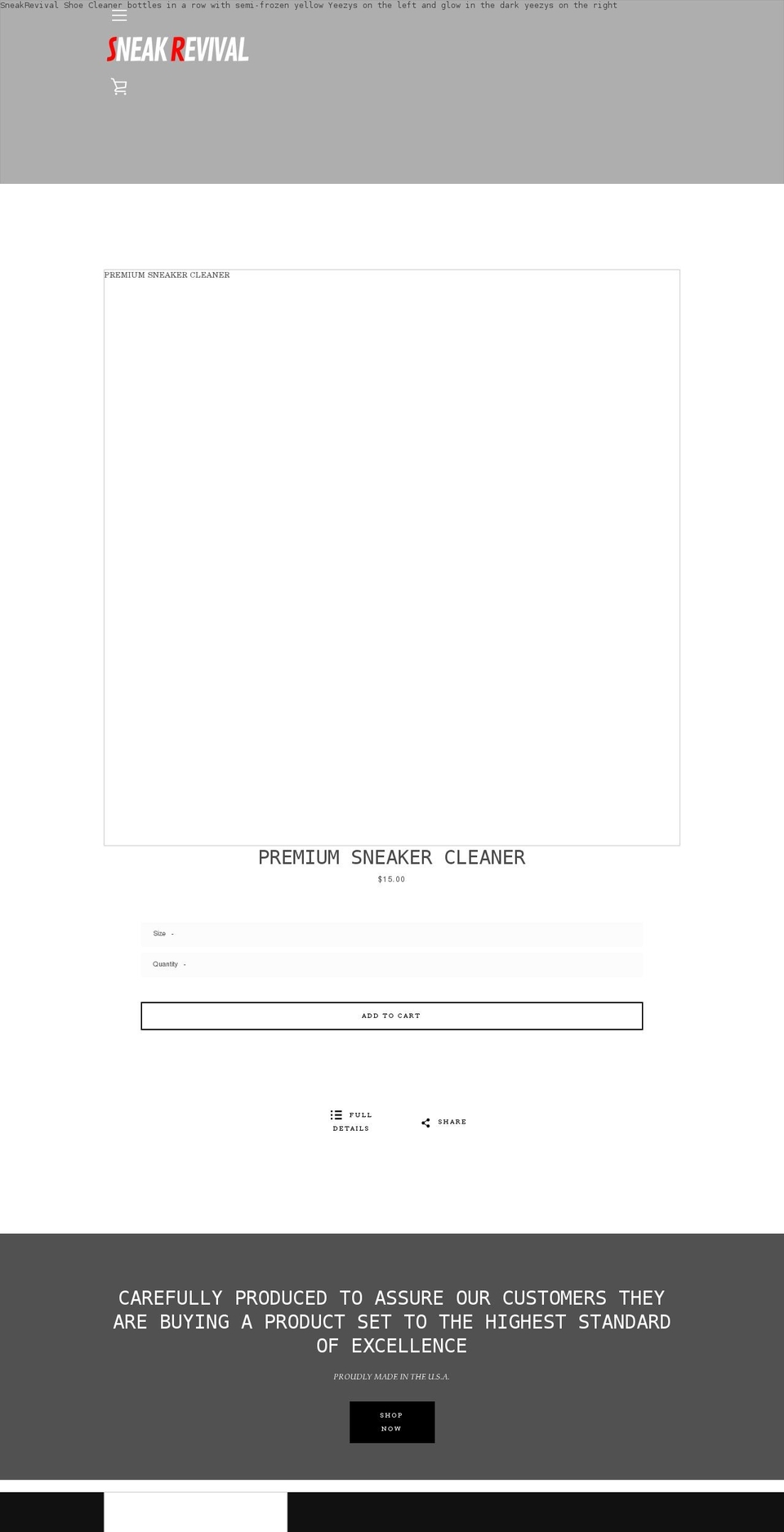 sneakrevival.com shopify website screenshot