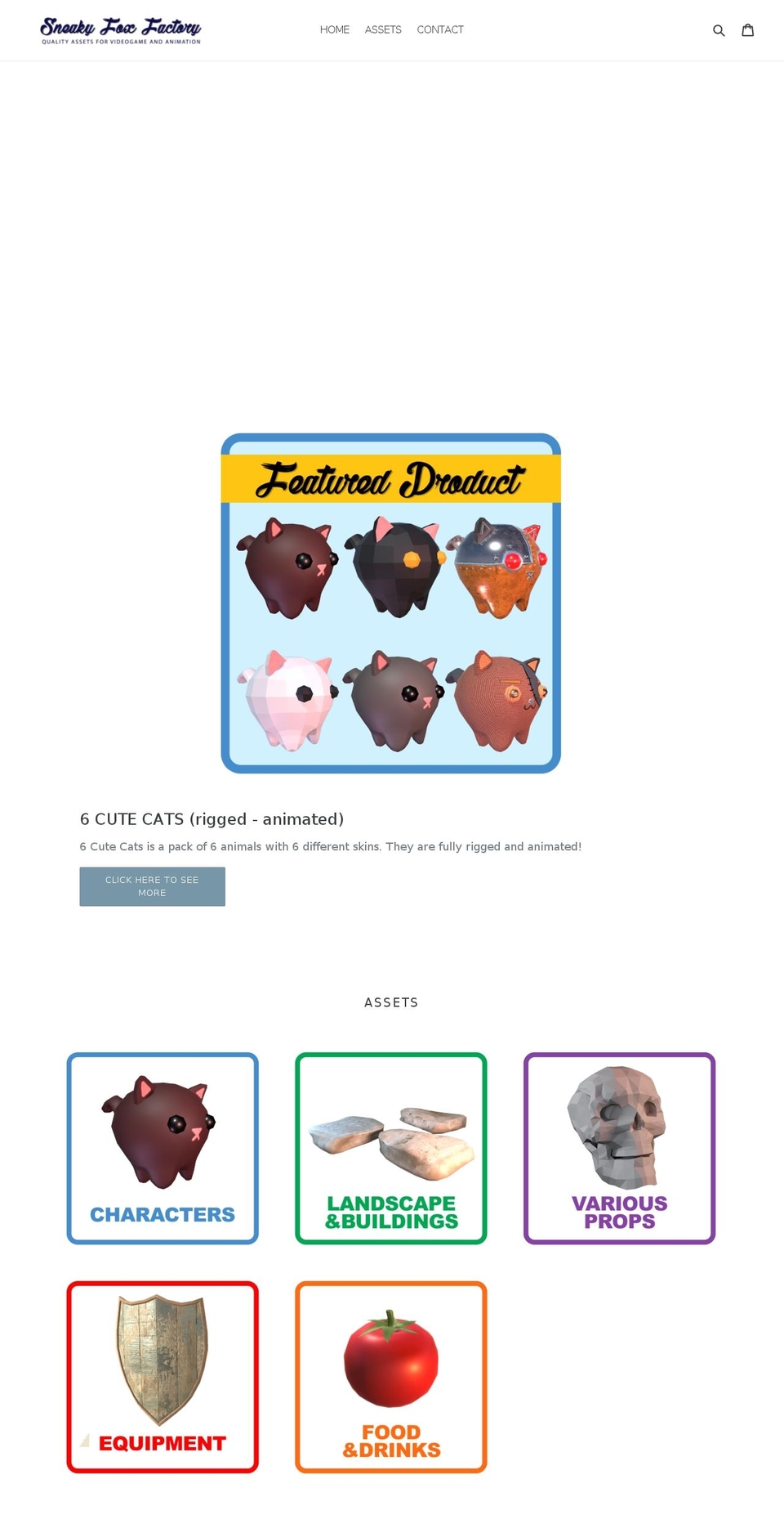 sneakyfoxfactory.com — Shopify storefront screenshot