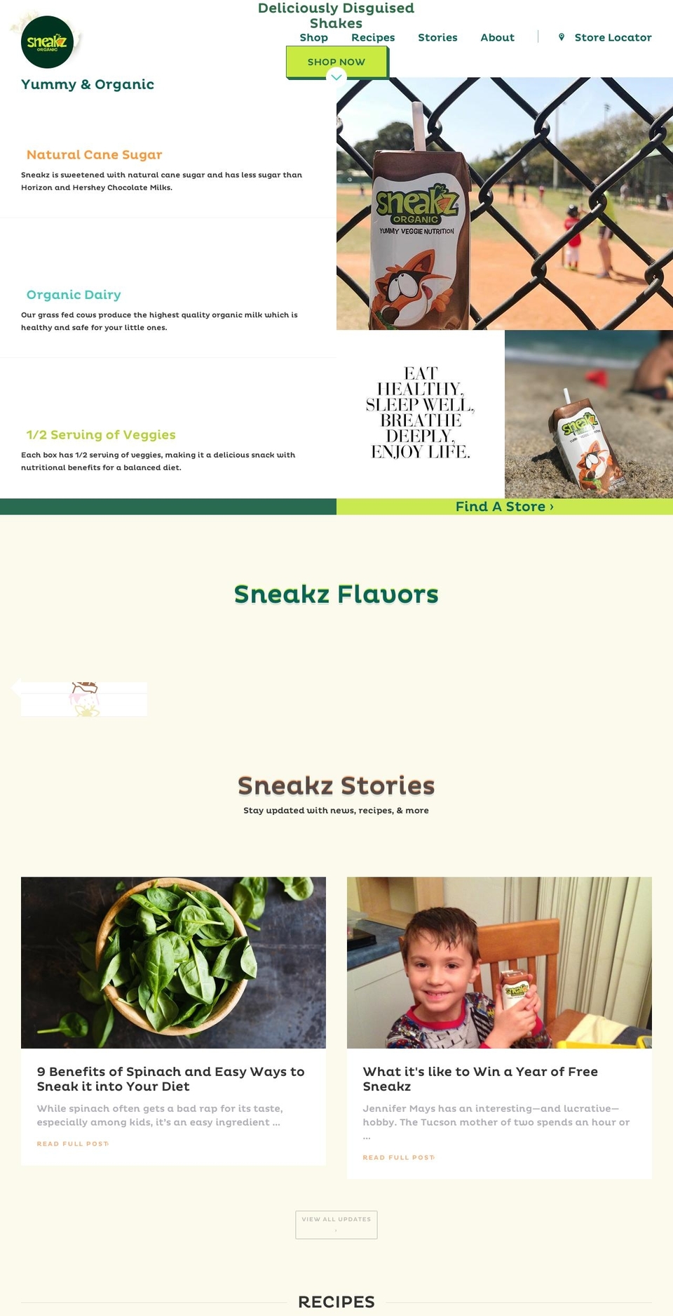 sneakzorganic.net shopify website screenshot