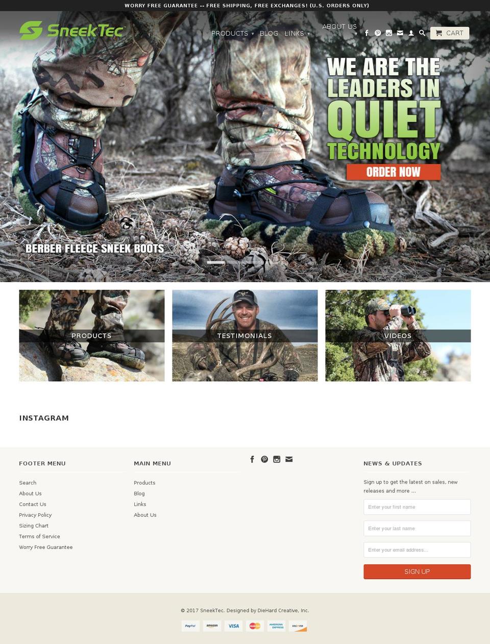 sneektec.com shopify website screenshot