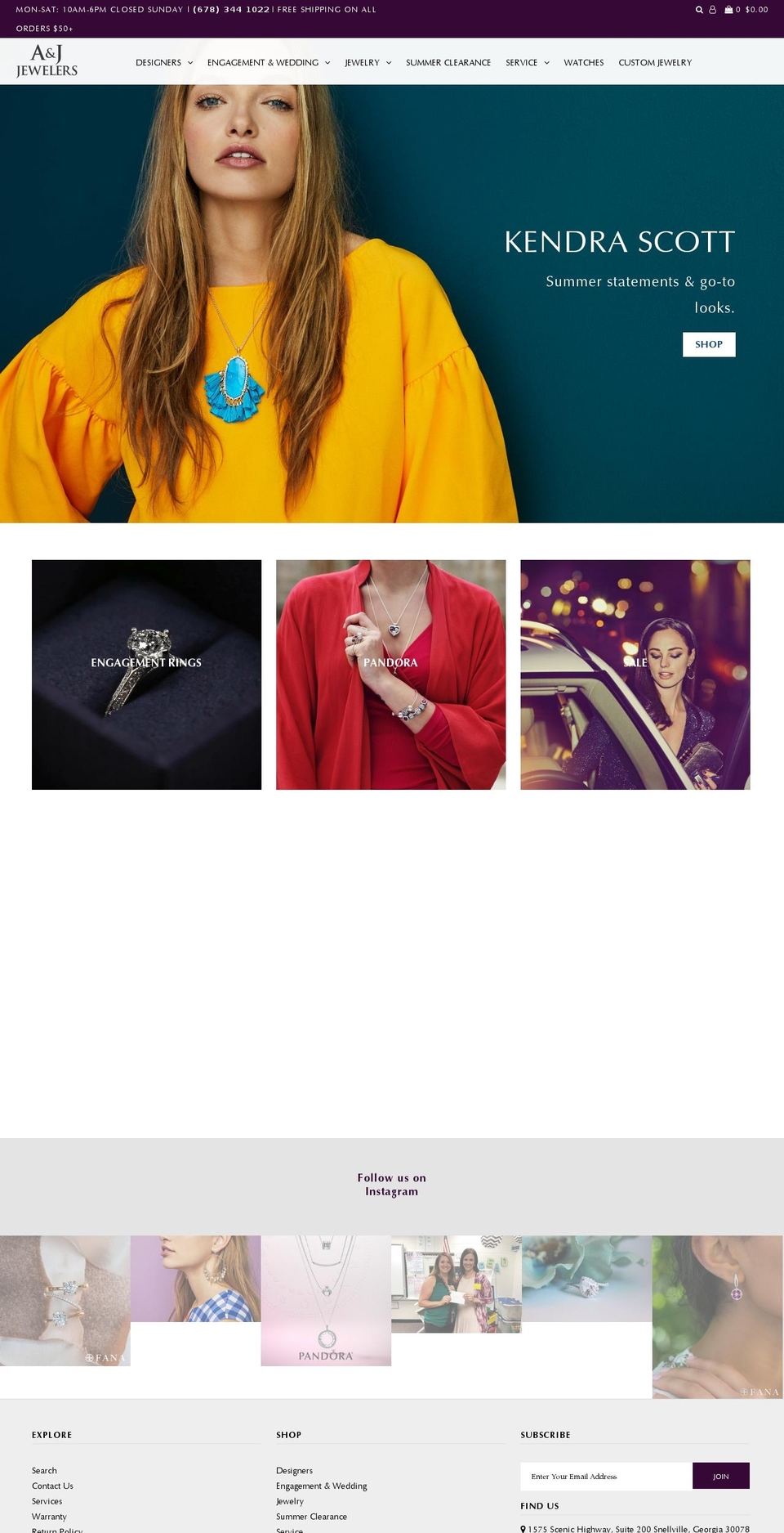 snellvillejewelry.com — Shopify storefront screenshot