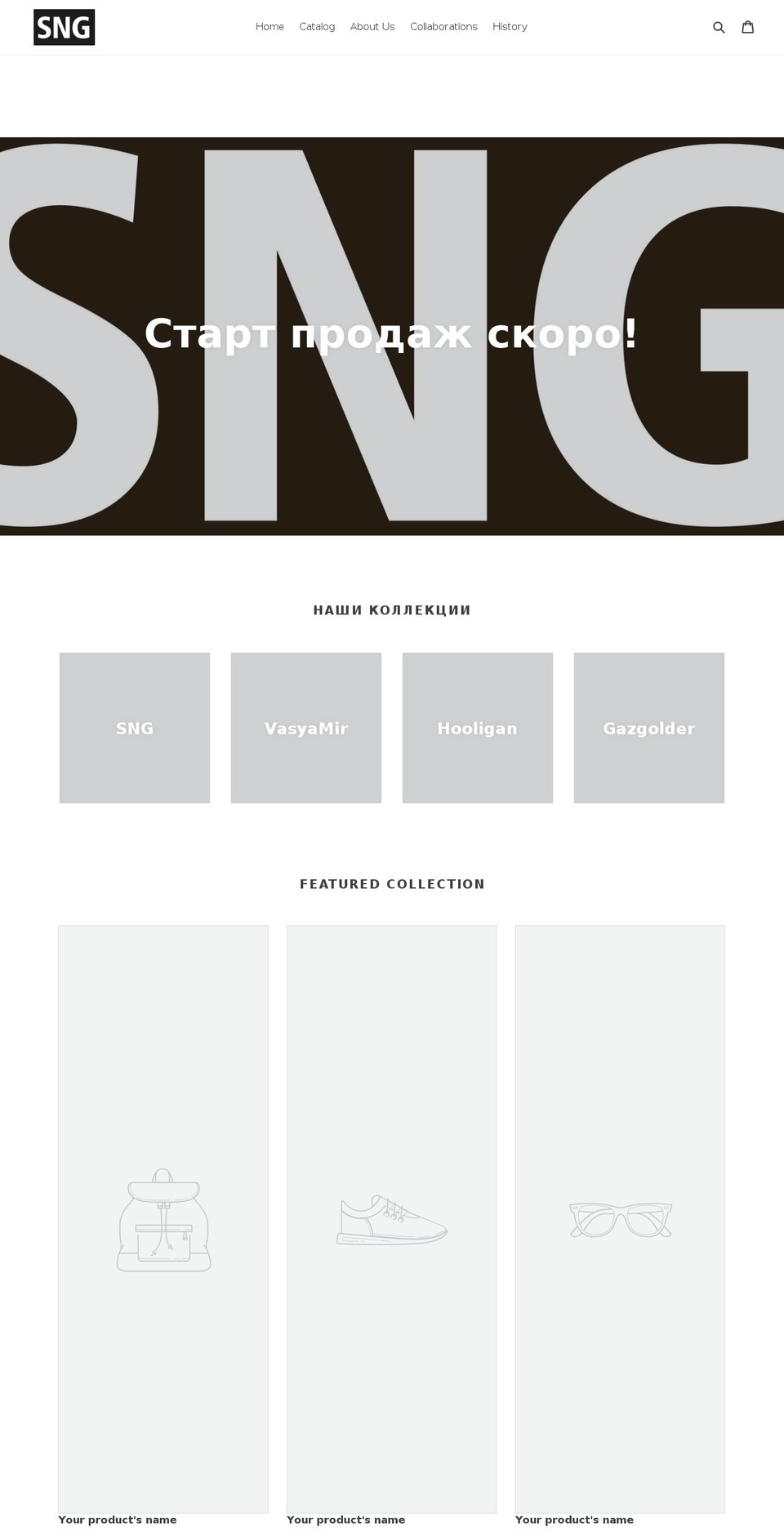 sngwear.com — Shopify storefront screenshot