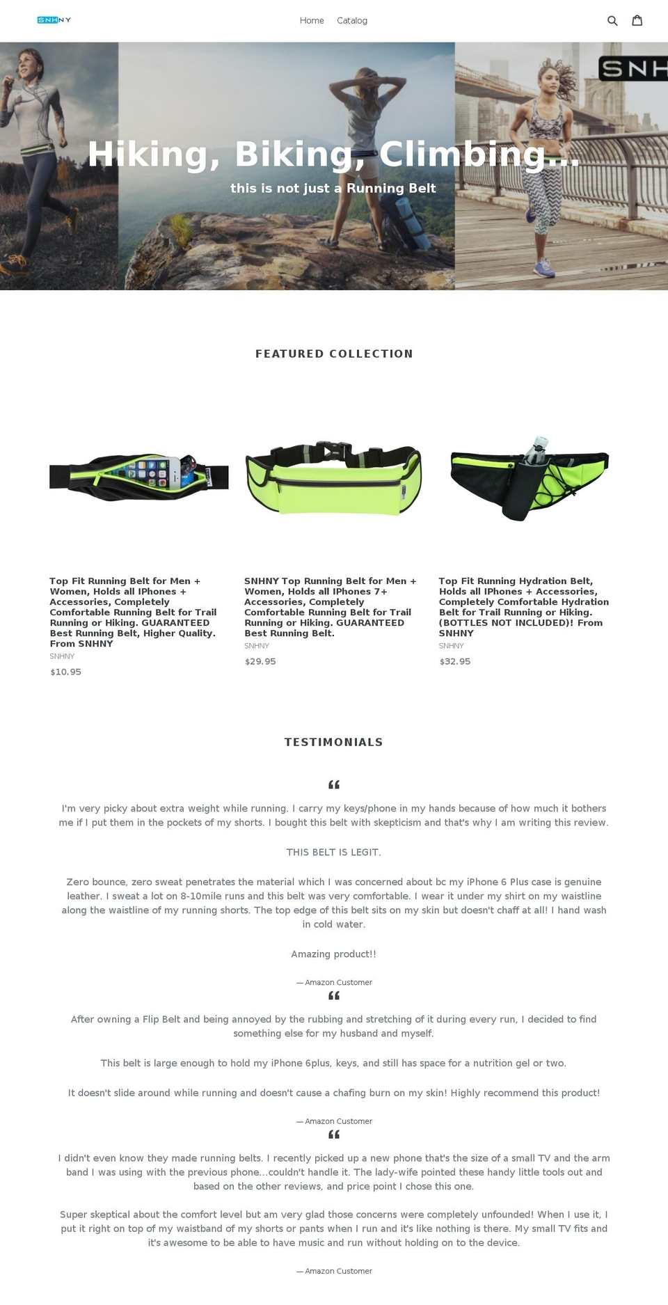 snhny.com — Shopify storefront screenshot