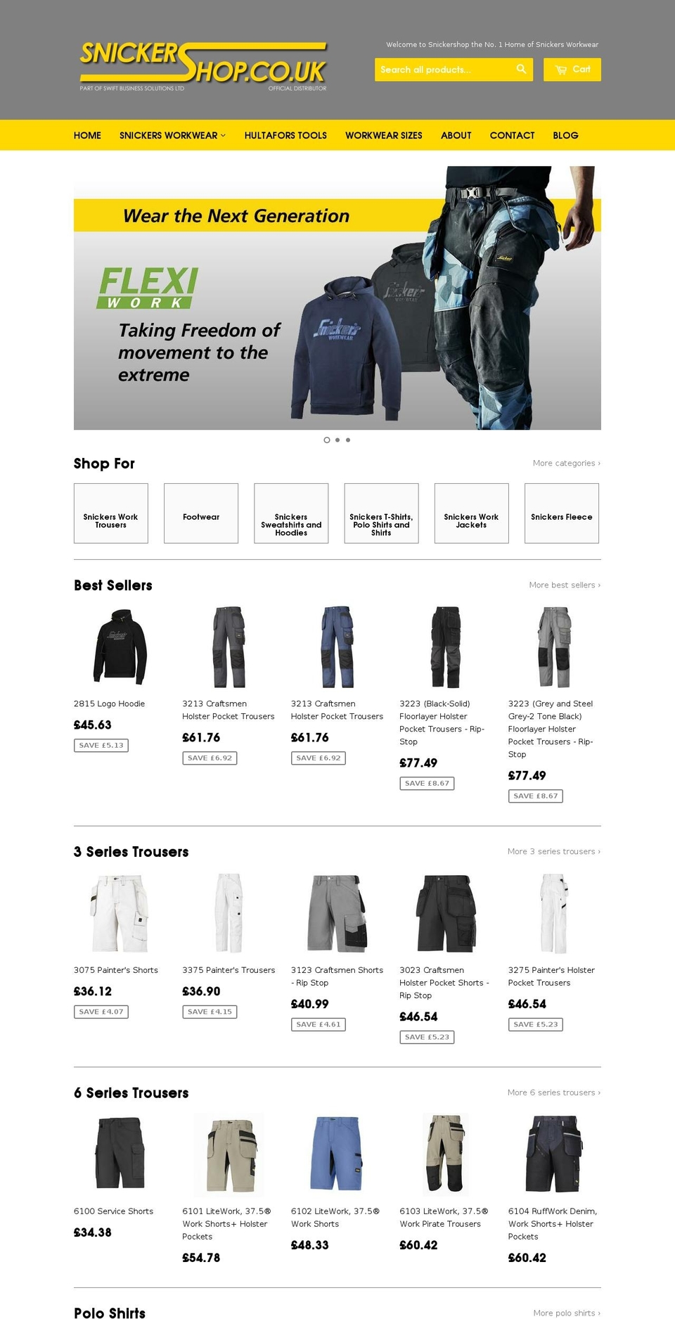 snickershop.co.uk shopify website screenshot