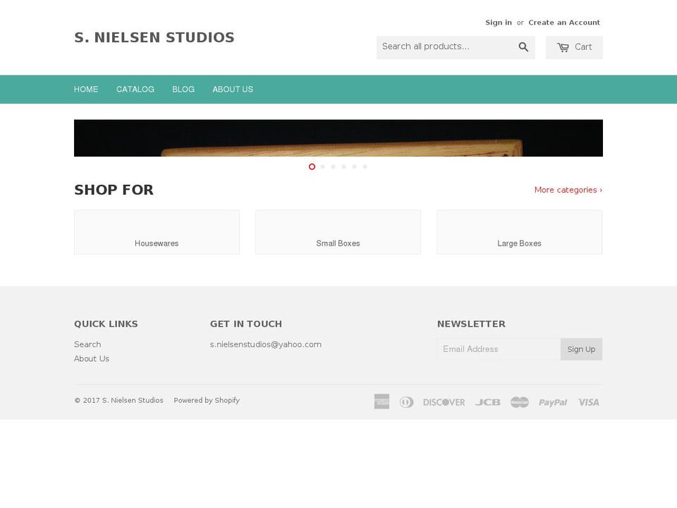 snielsenstudios.com shopify website screenshot