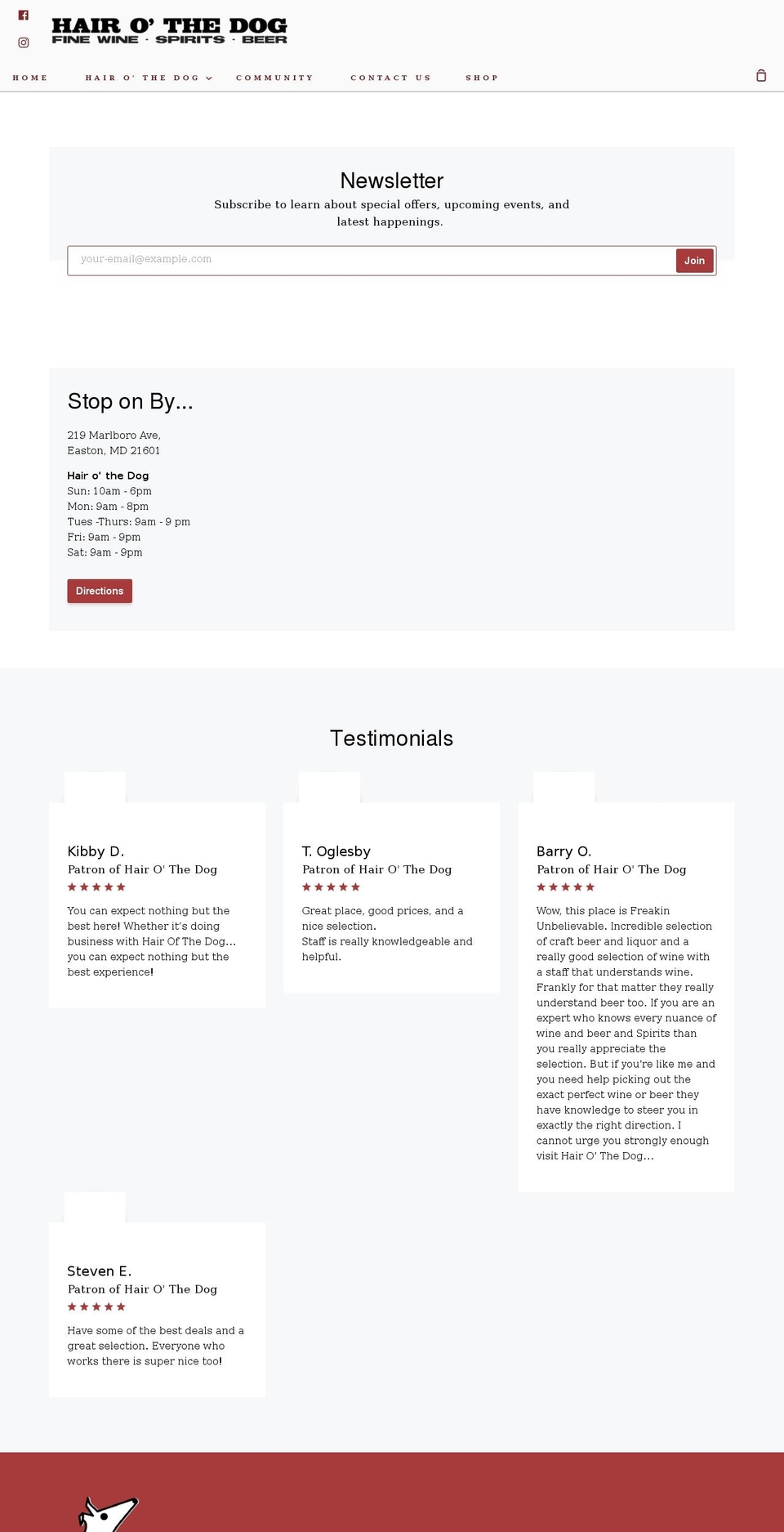 sniftersbistro.com shopify website screenshot