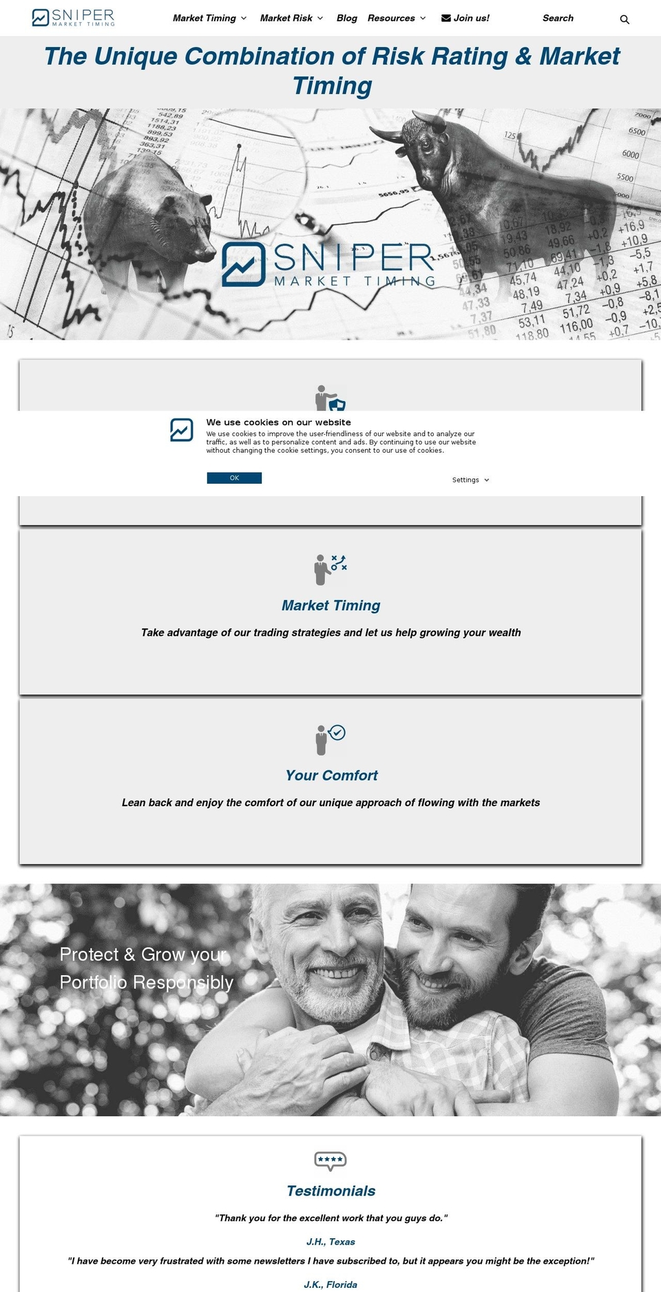 sniper-market-timing.com — Shopify storefront screenshot