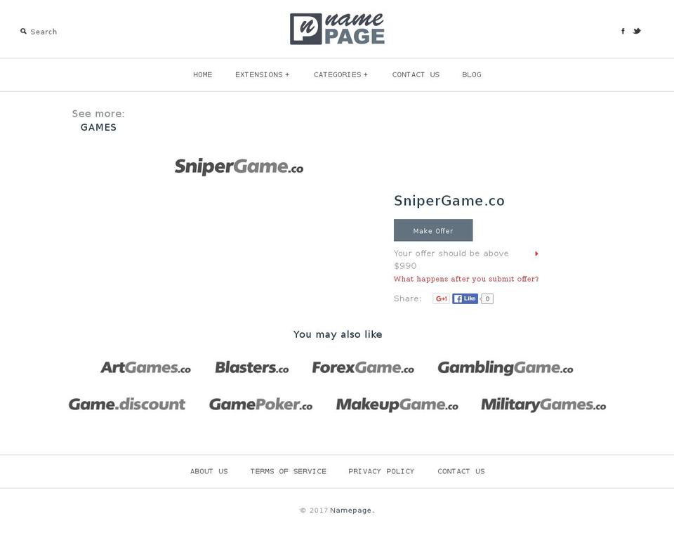 snipergame.co shopify website screenshot