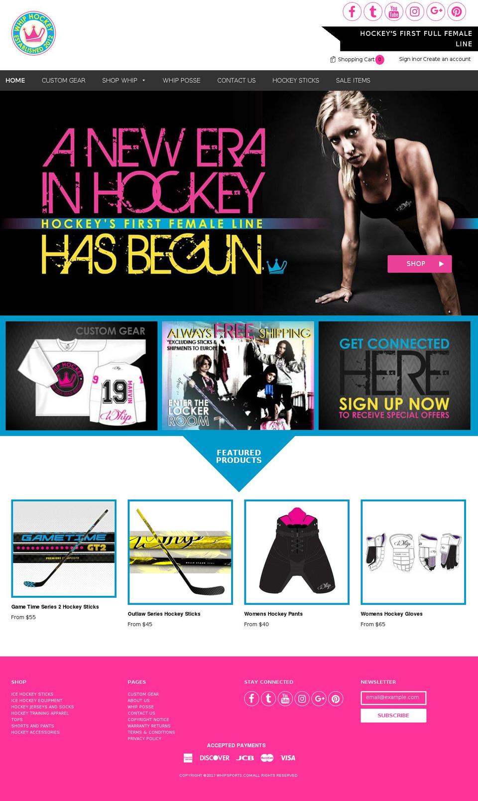 sniperhockeysticks.com — Shopify storefront screenshot