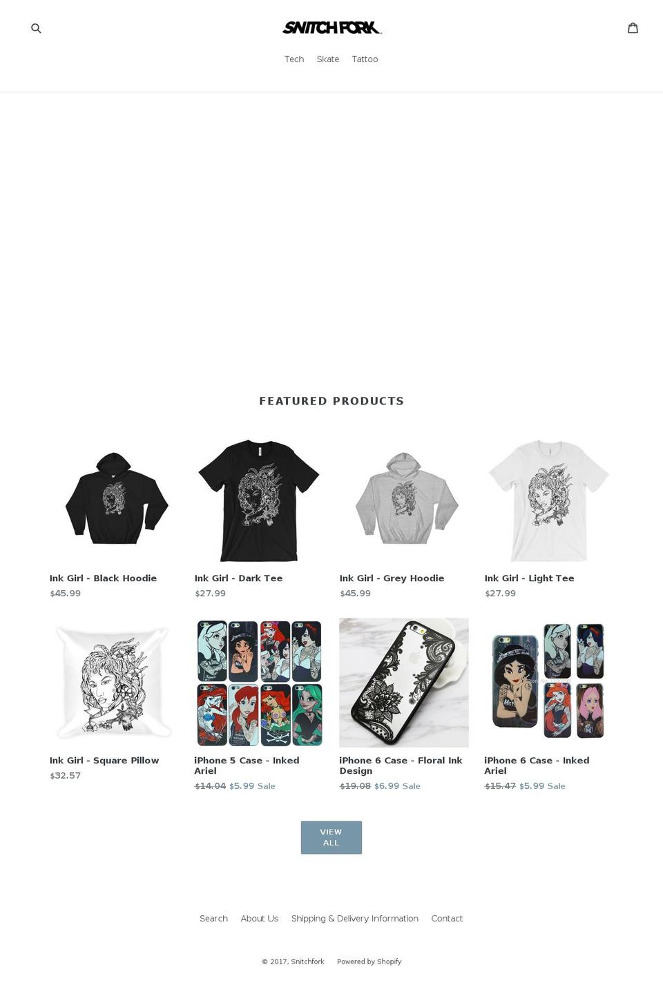 snitchfork.com shopify website screenshot