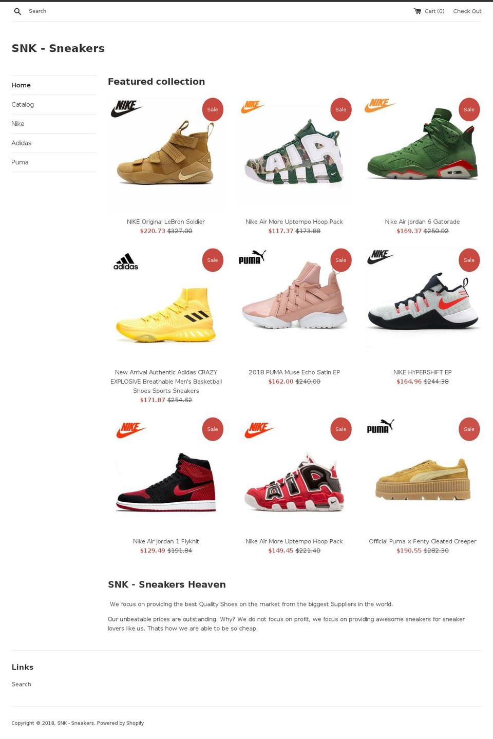 snk.store shopify website screenshot