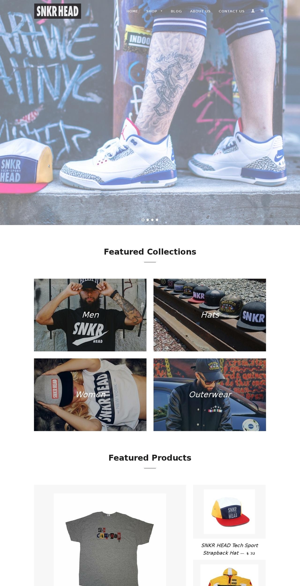 snkrheadnyc.com shopify website screenshot
