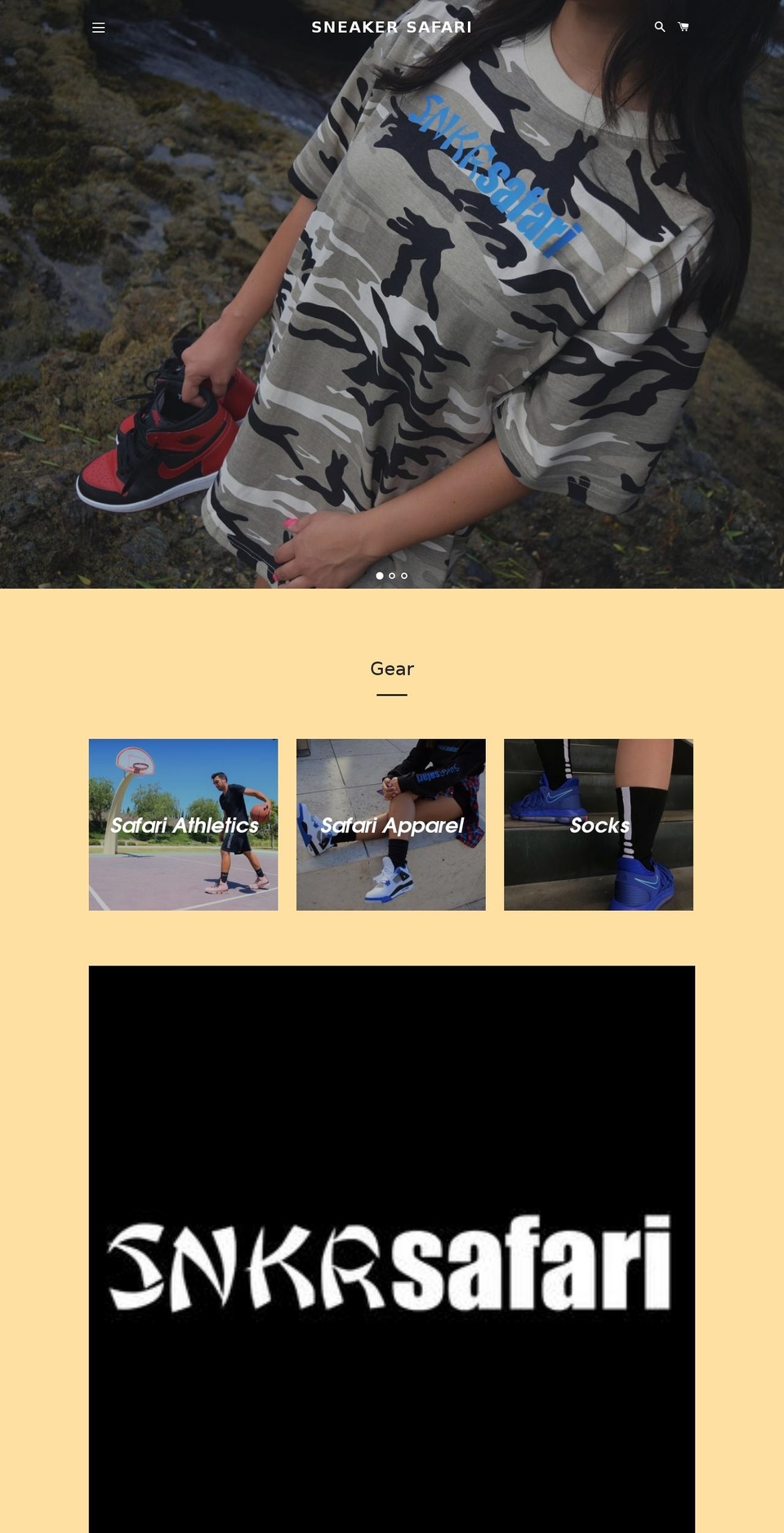 snkrsafari.com — Shopify storefront screenshot