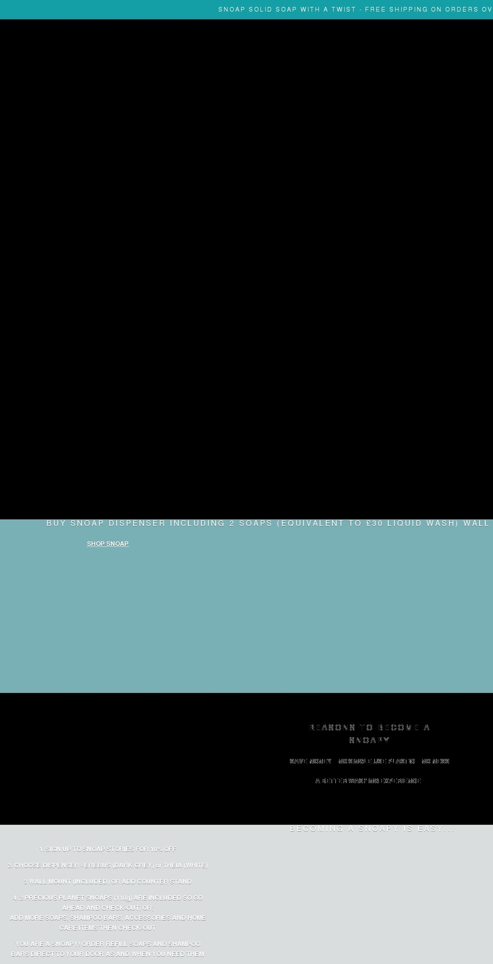 snoap.com shopify website screenshot