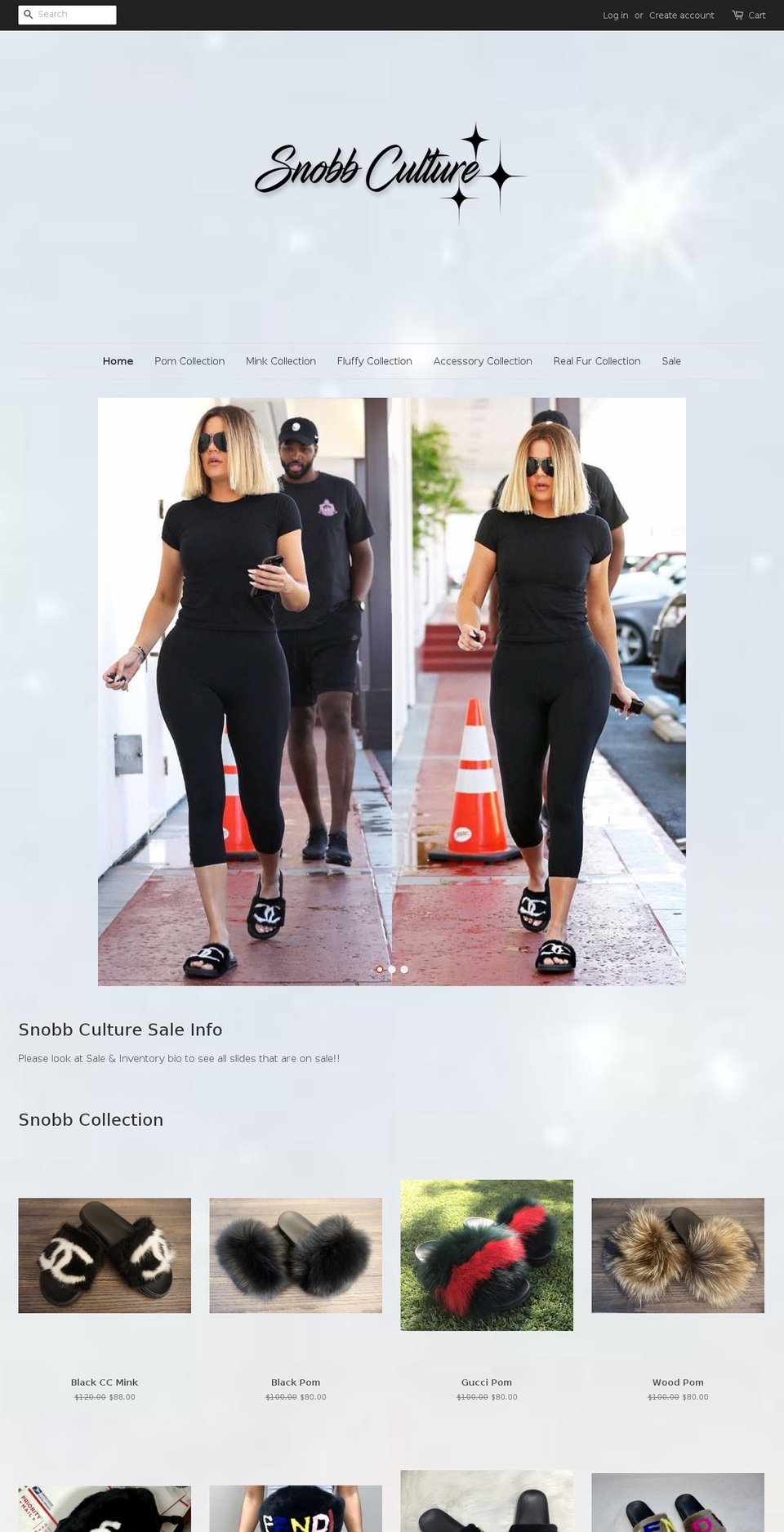 snobbculture.com — Shopify storefront screenshot