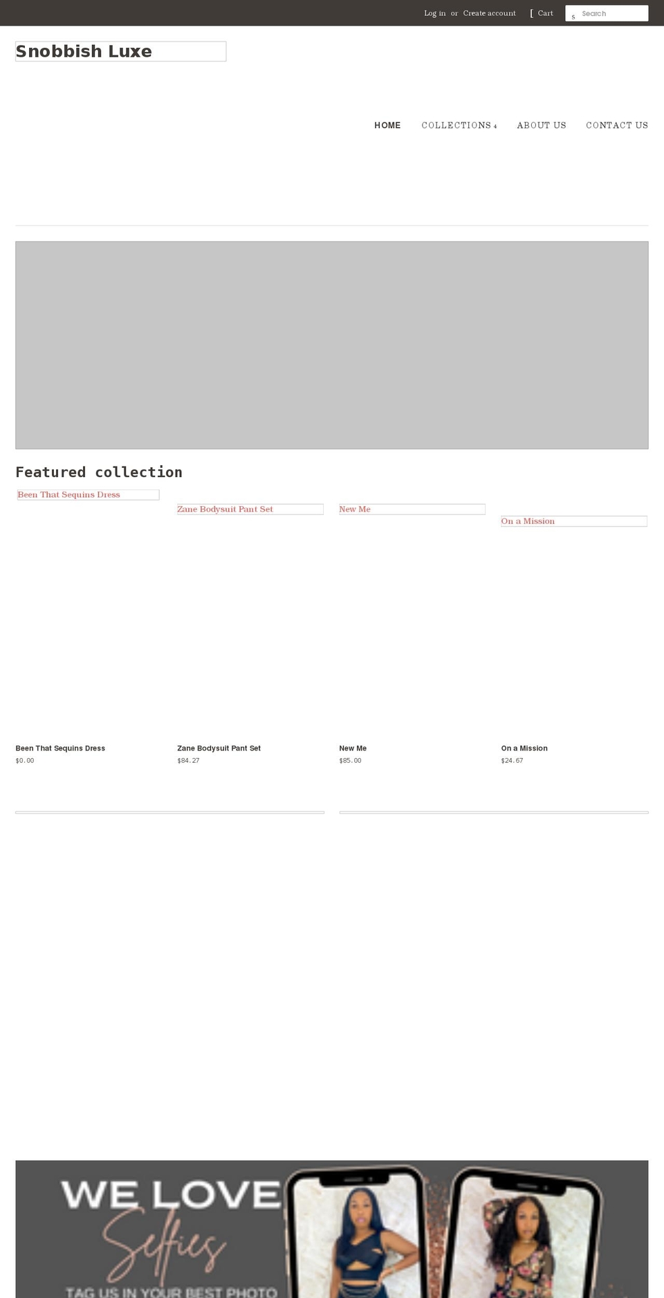 snobbishluxe.com shopify website screenshot