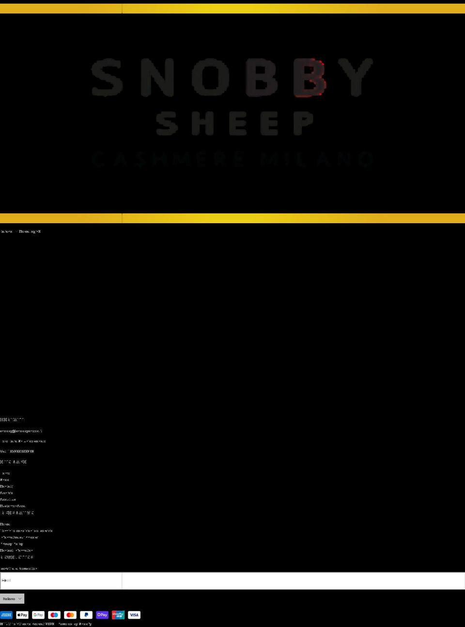 snobbysheep.it shopify website screenshot