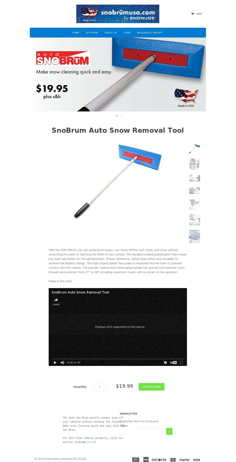 snobrumusa.com shopify website screenshot