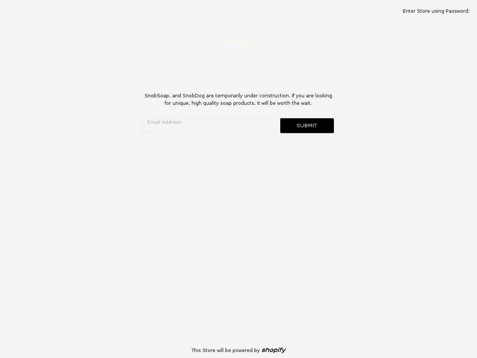 snobsoap.com — Shopify storefront screenshot