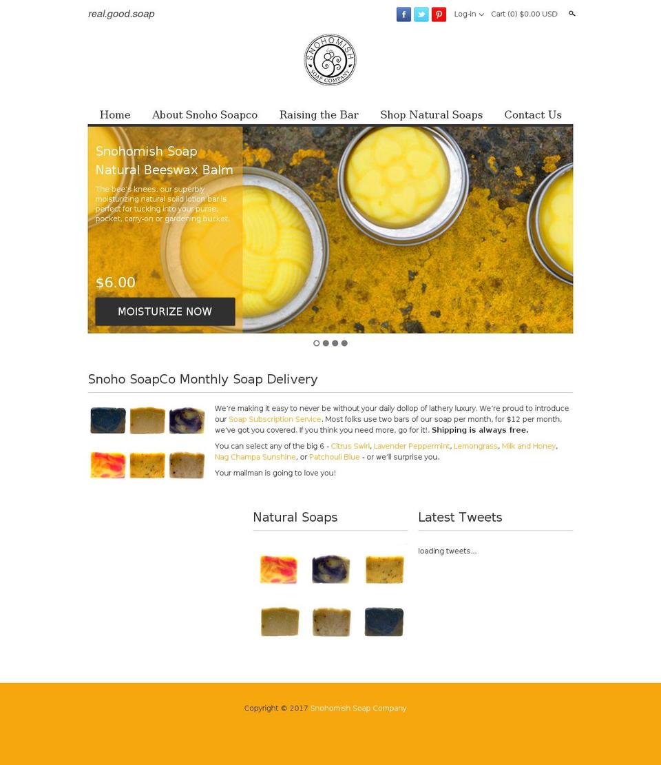 snohomishsoapcompany.com shopify website screenshot