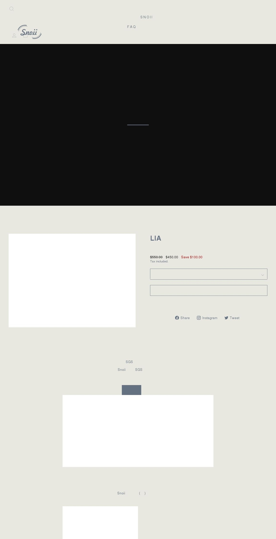snoii.com — Shopify storefront screenshot