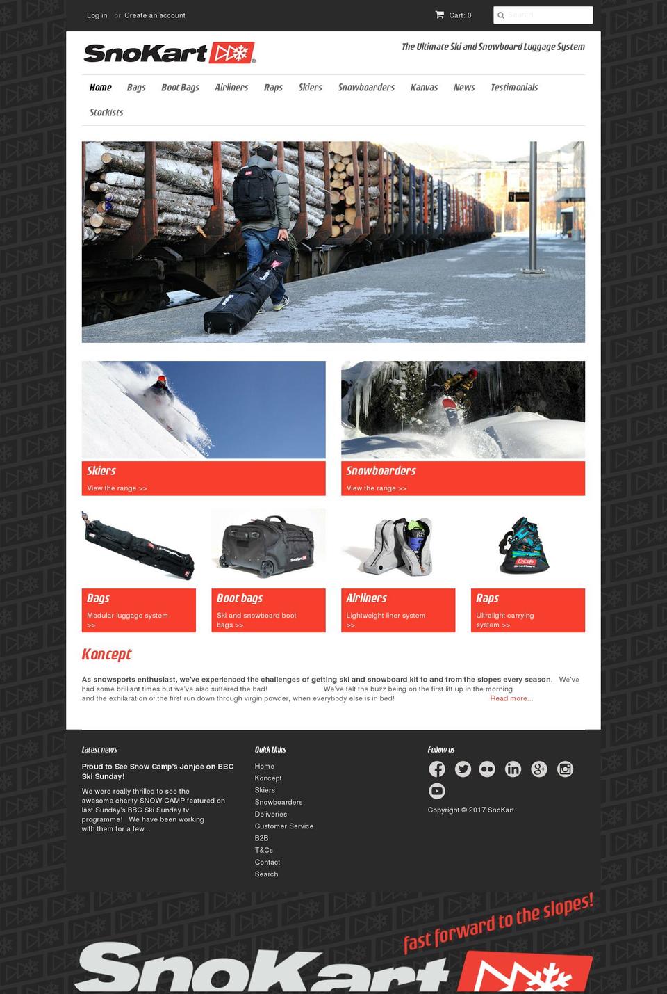 snokart.eu shopify website screenshot