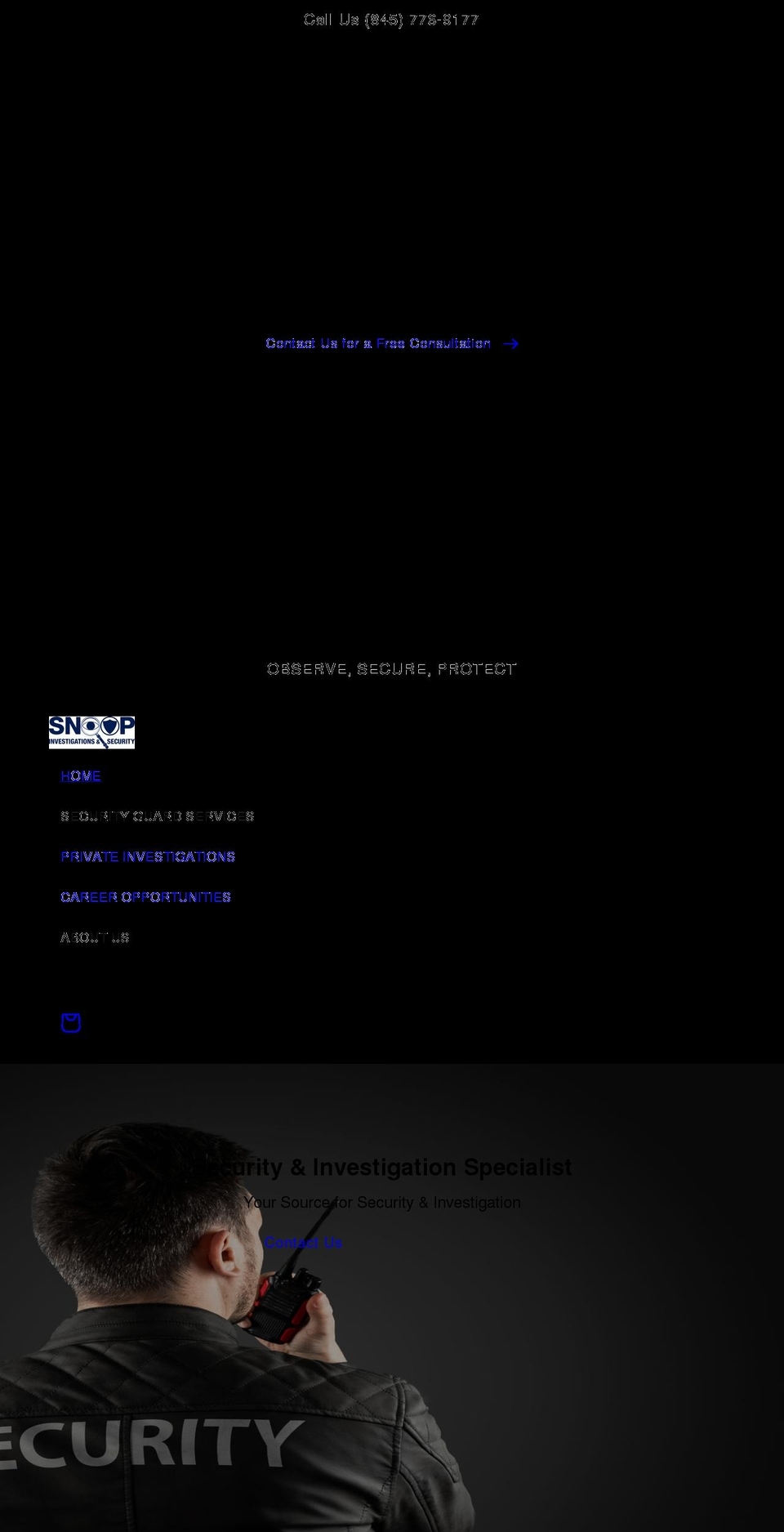 snoopinvestigates.com shopify website screenshot