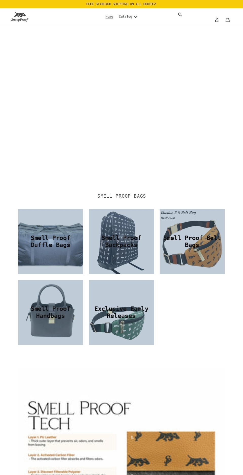 snoopproofbags.com shopify website screenshot