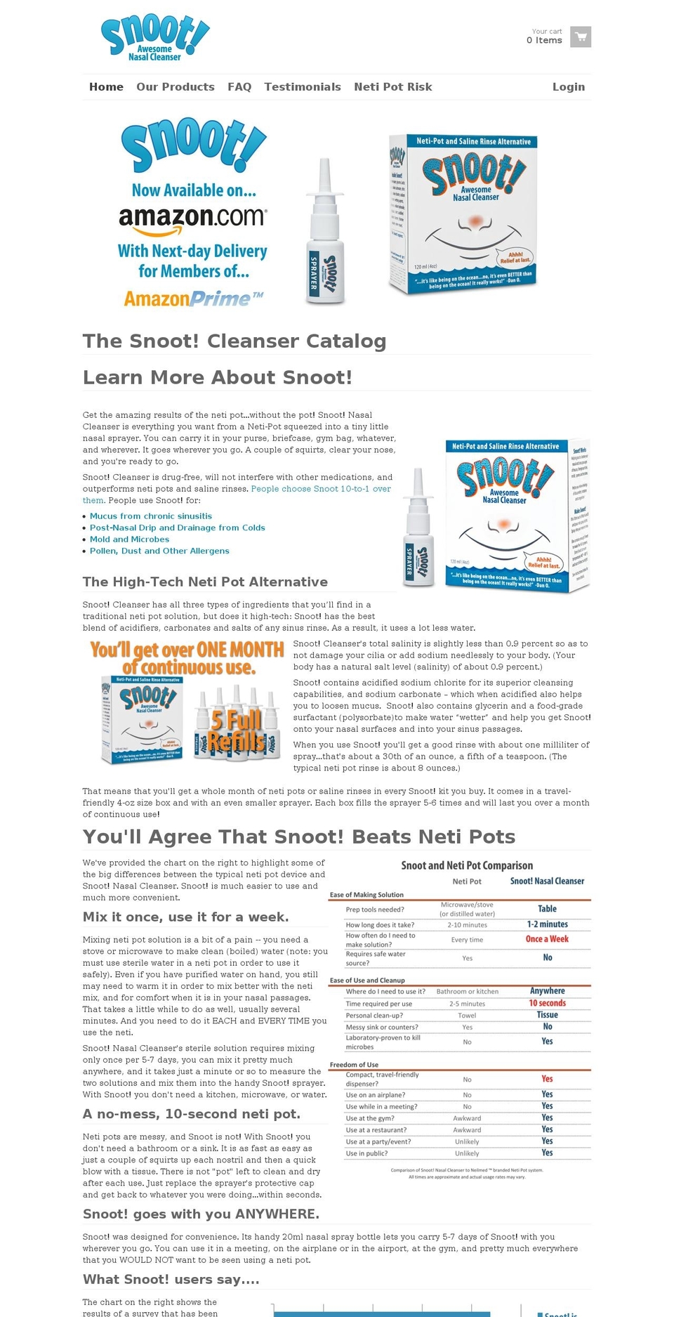 snootspray.com shopify website screenshot