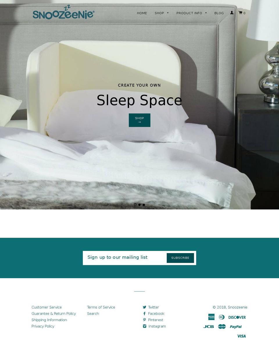 snoozini.com — Shopify storefront screenshot