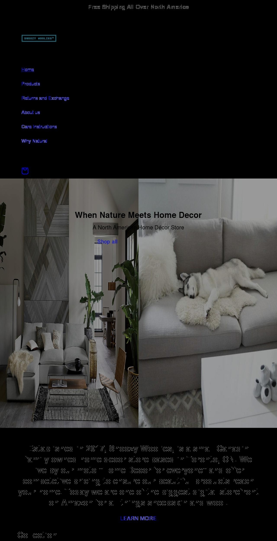 snoozywoolies.com shopify website screenshot