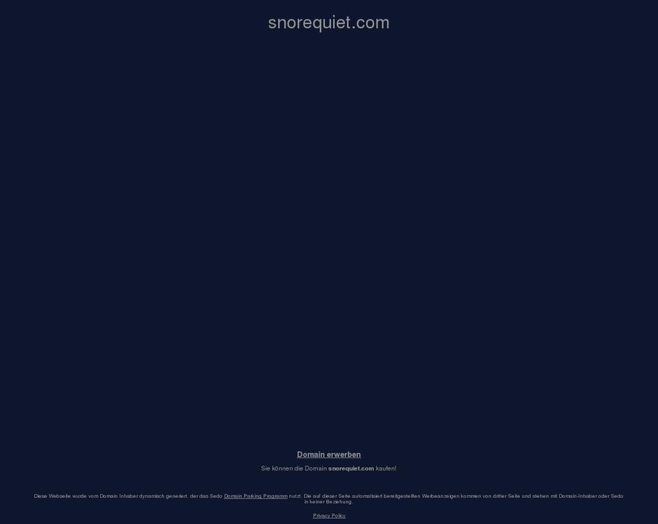 snorequiet.com shopify website screenshot