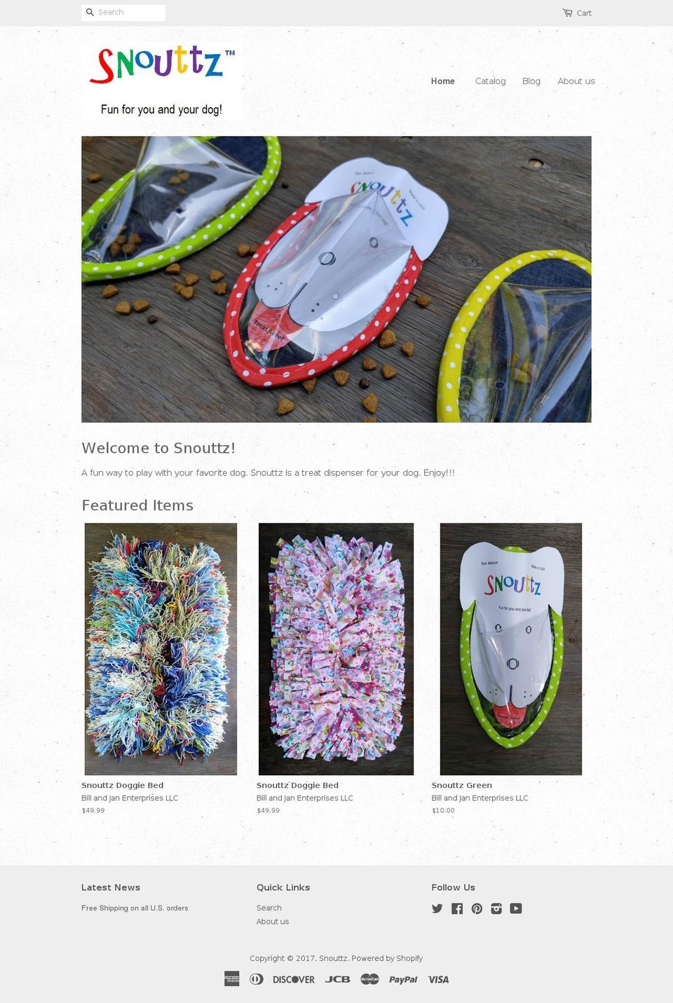 snouttz.com shopify website screenshot