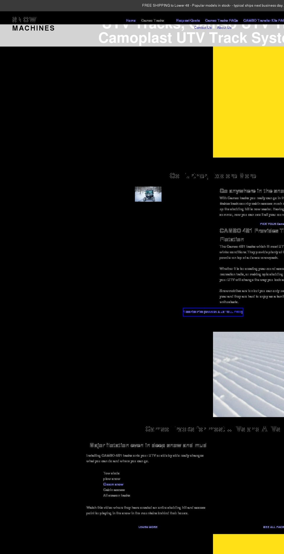 snow-machines.com shopify website screenshot