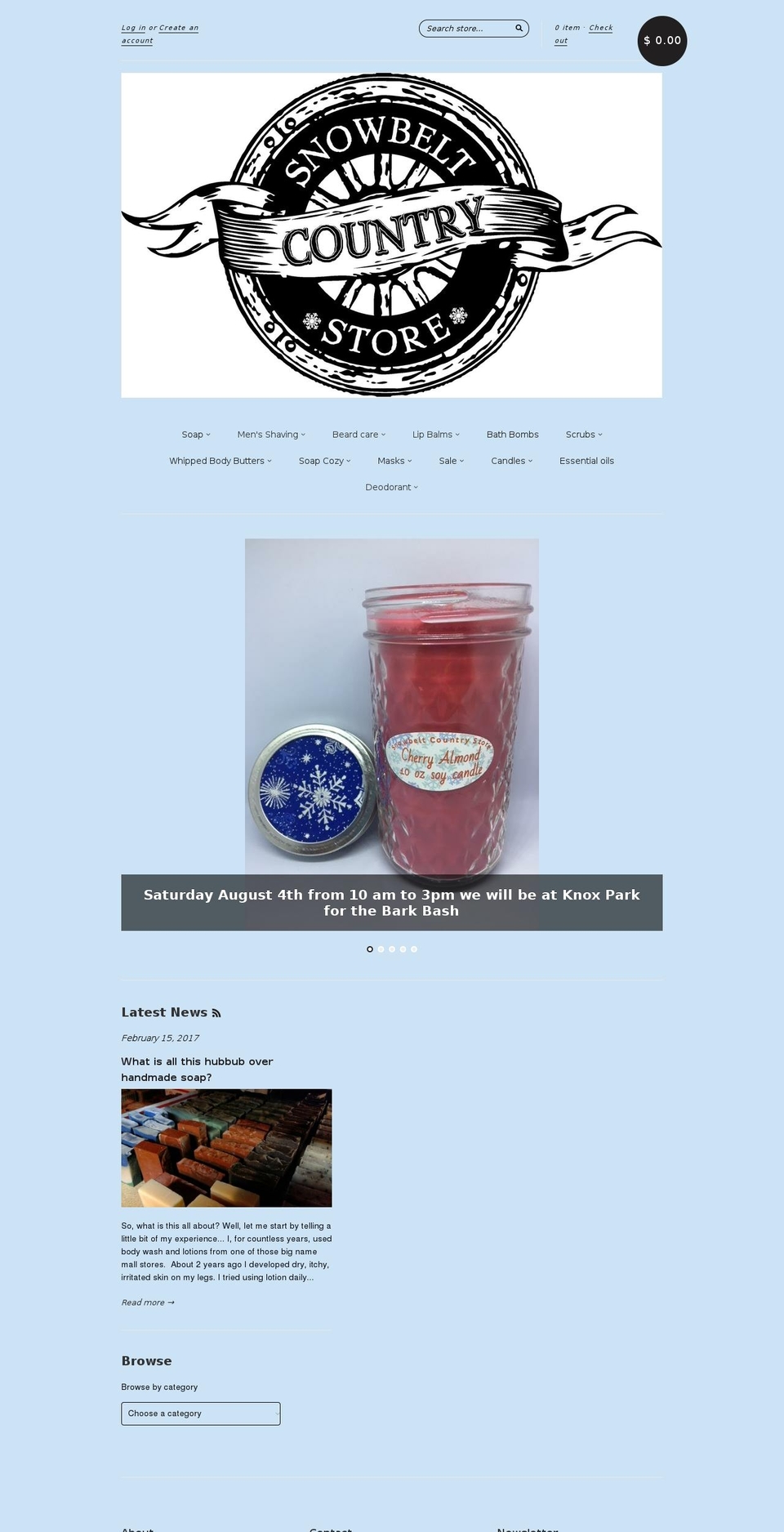 snowbeltcountrystore.com shopify website screenshot