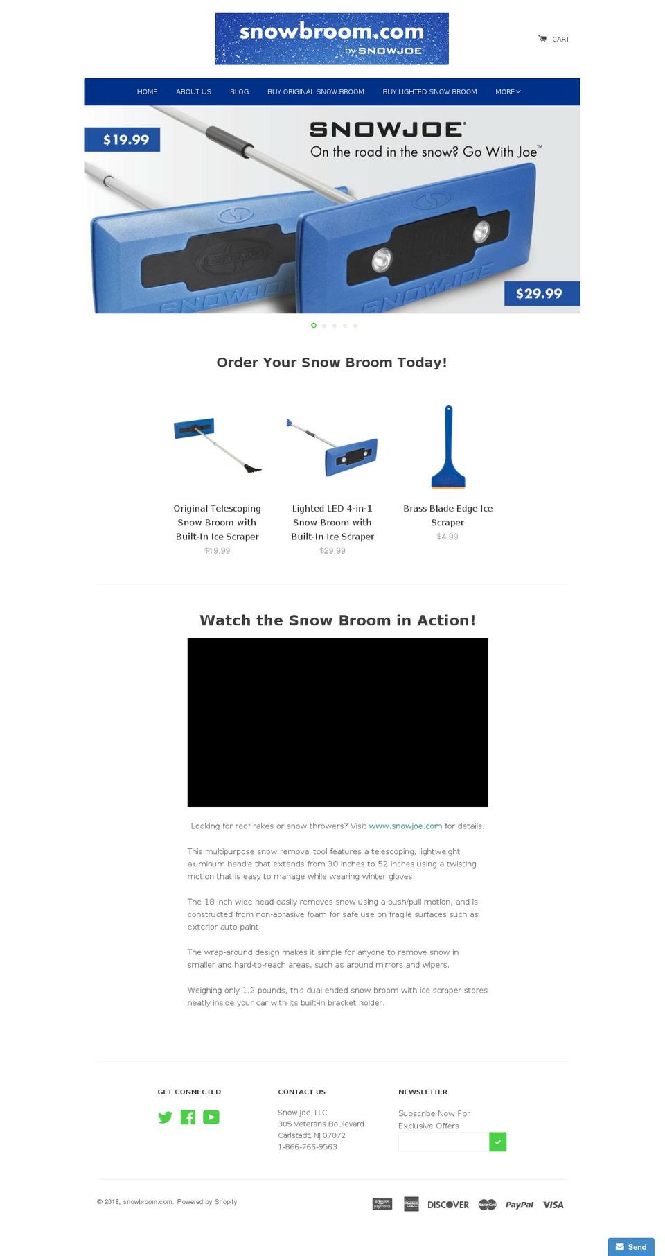 snowbroom.com — Shopify storefront screenshot